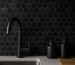 black mosaic tiles