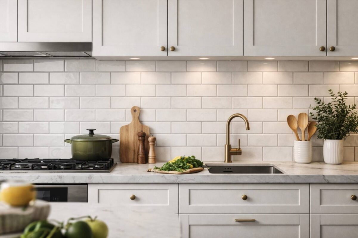 Classic subway layouts kitchen splashbacks